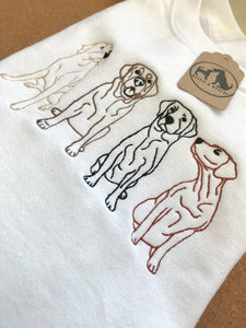 Embroidered Labrador Sweatshirt - Gifts for yellow, chocolate brown, black and fox red lab lovers