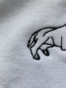 IMPERFECT English bull terrier sweatshirt- WHITE XL