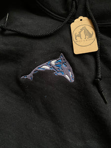 Imperfect whale hoodie  - Black L