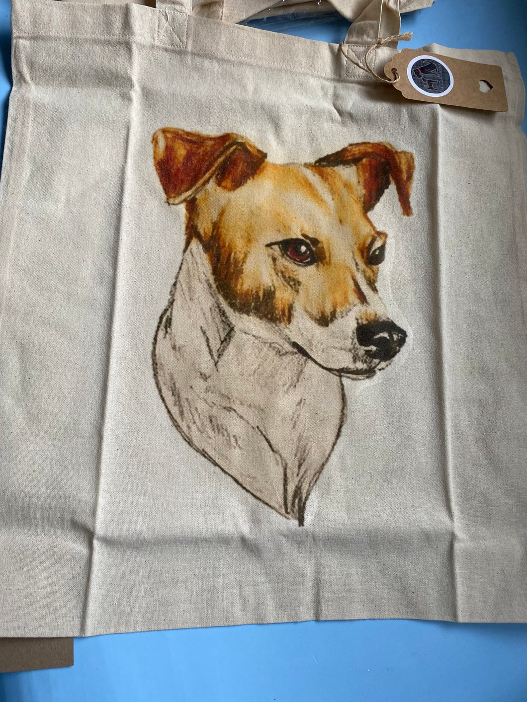 IMPERFECT OLD STOCK jack russell tote bag