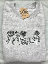 Load image into Gallery viewer, Embroidered Pug Sweatshirt - Pug lover &amp; owner gifts

