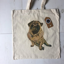 Load image into Gallery viewer, Tan Pug Tote Bag
