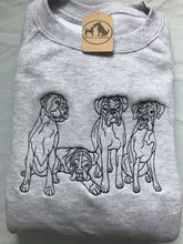 Load image into Gallery viewer, Embroidered Boxer Dog Sweatshirt - Gifts for boxer owners and lovers
