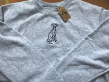 Load image into Gallery viewer, Embroidered Sighthound Sweatshirt- Gifts for Whippet, greyhound, galgo, lurcher lovers and owners
