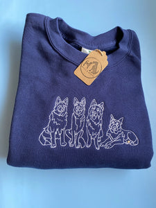 Embroidered GSD Sweatshirt - for German Shepherd/ Alsatian Lovers