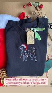 *ADD ON ITEM* add Santa hat/ reindeer antlers/ fairy lights to any of our silhouette style, doodle dogs and custom pieces!