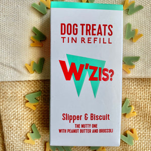 W’zis - REFILL PACK (no Tin)  - Slipper & Biscuit Dog Treats (Green)