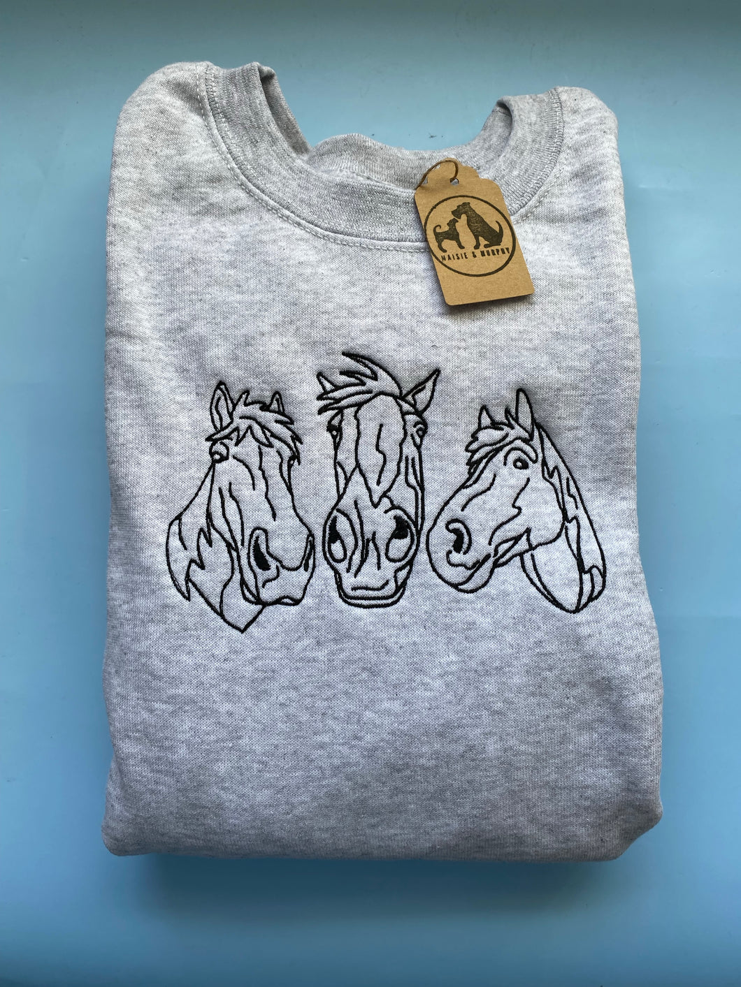 Embroidered Horse Sweatshirt - Gifts for horse lovers and riders