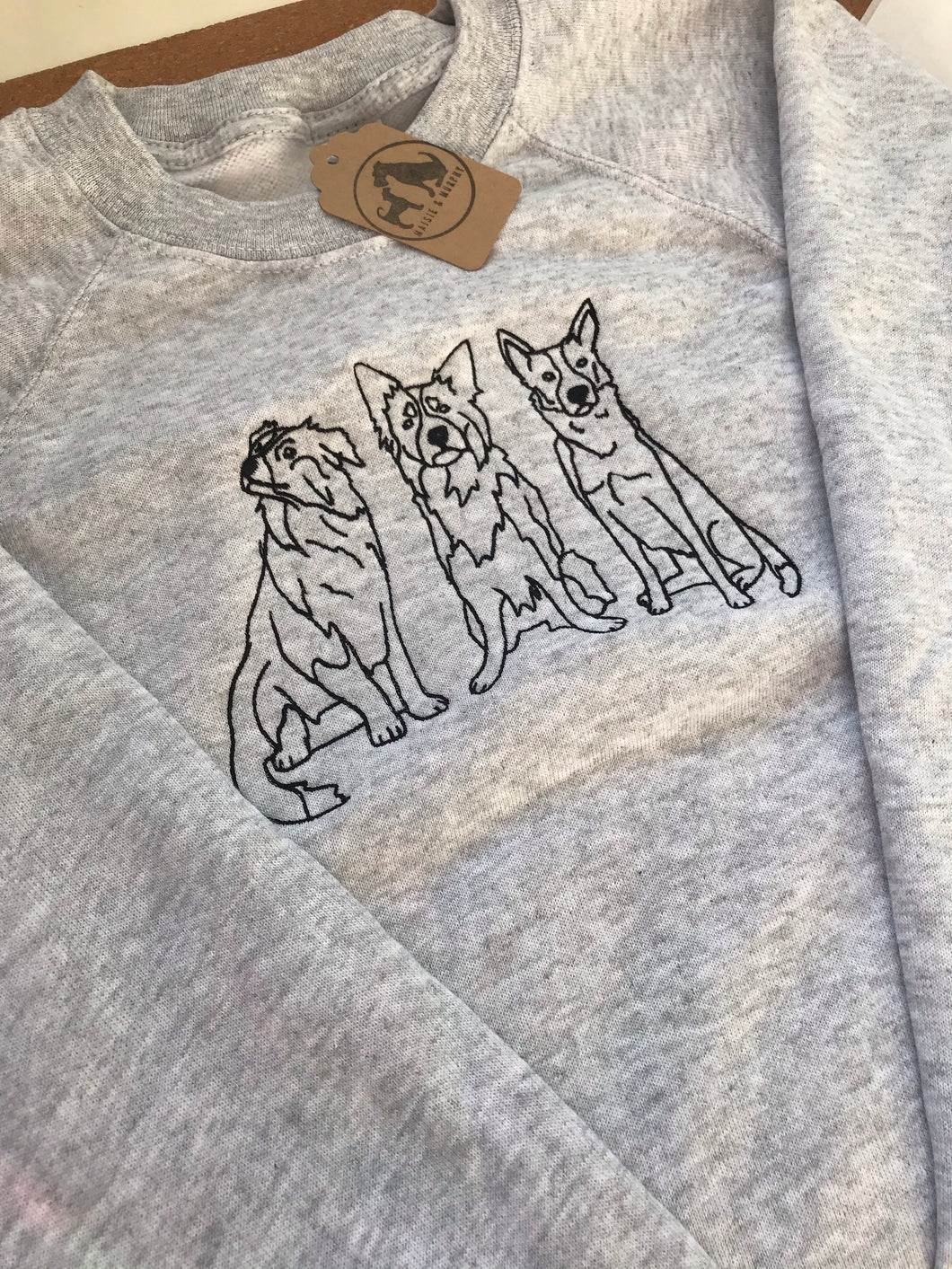 Embroidered Border Collie Sweatshirt - Collie Lovers Gift