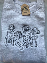 Load image into Gallery viewer, Embroidered Beagle Sweatshirt- Gifts for beagle lovers &amp; owners
