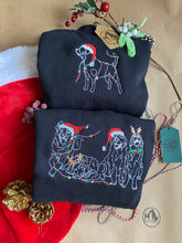 Load image into Gallery viewer, *ADD ON ITEM* add Santa hat/ reindeer antlers/ fairy lights to any of our silhouette style, doodle dogs and custom pieces!
