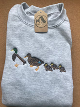 Load image into Gallery viewer, Mallard Duck Sweatshirt- cute little duck family gifts
