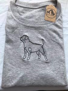 Embroidered Rottweiler T-shirt - Gifts for rottie lovers and owners