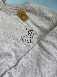 Westie Outline Sweatshirt - Gifts for west highland terrier owners and lovers.