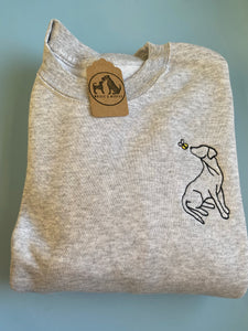 Spring Labrador Outline Sweatshirt - Gifts yellow, red, chocolate, black and silver Labrador owners and lovers.