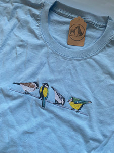OLD STOCK BIRDS T-shirt- sky blue - XL