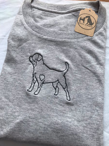 Embroidered Rottweiler T-shirt - Gifts for rottie lovers and owners