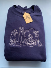 Load image into Gallery viewer, Halloween Dogs Embroidered sweatshirt - spooky dog costumes for Halloween lovers.
