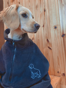 Cosy Embroidered Dog Breed Fleece- For animal lovers and dog owners.