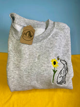 Load image into Gallery viewer, *ADD ON ITEM* Ukraine charity sunflower- add a sunflower to any existing spring time or silhouette sweatshirt

