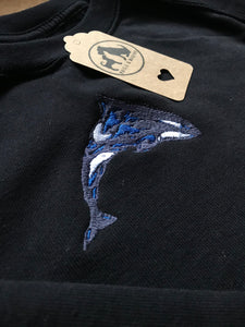 Embroidered Whale sweatshirt