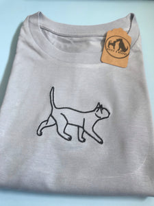 Cat Walking T-shirt - Gifts for Cat Lovers and Owners