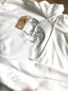 Embroidered T-Rex Hoodie for dinosaur lovers