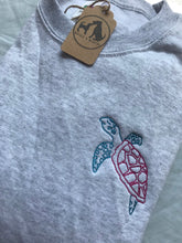 Load image into Gallery viewer, Colourful Sea Turtle Sweatshirt- Gifts for marine/ sea life lovers
