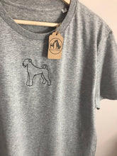 Load image into Gallery viewer, Embroidered Organic Airedale T-Shirt - Gifts for Airedale lovers and owners
