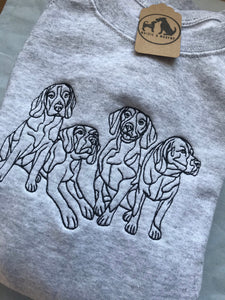 Embroidered Beagle Sweatshirt- Gifts for beagle lovers & owners
