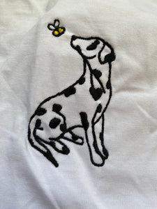 IMPERFECT- dalmatian T-shirt  3XL/ WHITE