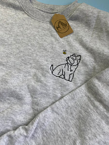 Westie Outline Sweatshirt - Gifts for west highland terrier owners and lovers.