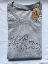 Load image into Gallery viewer, Embroidered Staffy T-shirt- Gifts for Staffordshire bull terrier owners
