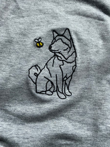 Spring Shiba Inu Outline Sweatshirt - Gifts for Boston owners and lovers.