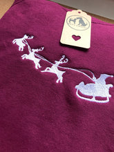 Load image into Gallery viewer, Embroidered Santa and Reindeer Sled Christmas Jumper
