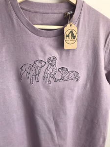 Embroidered Staffy T-shirt- Gifts for Staffordshire bull terrier owners