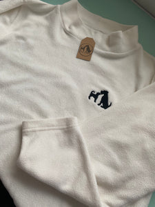 PRE- LOVED - Embroidered dogs roll neck sweater
