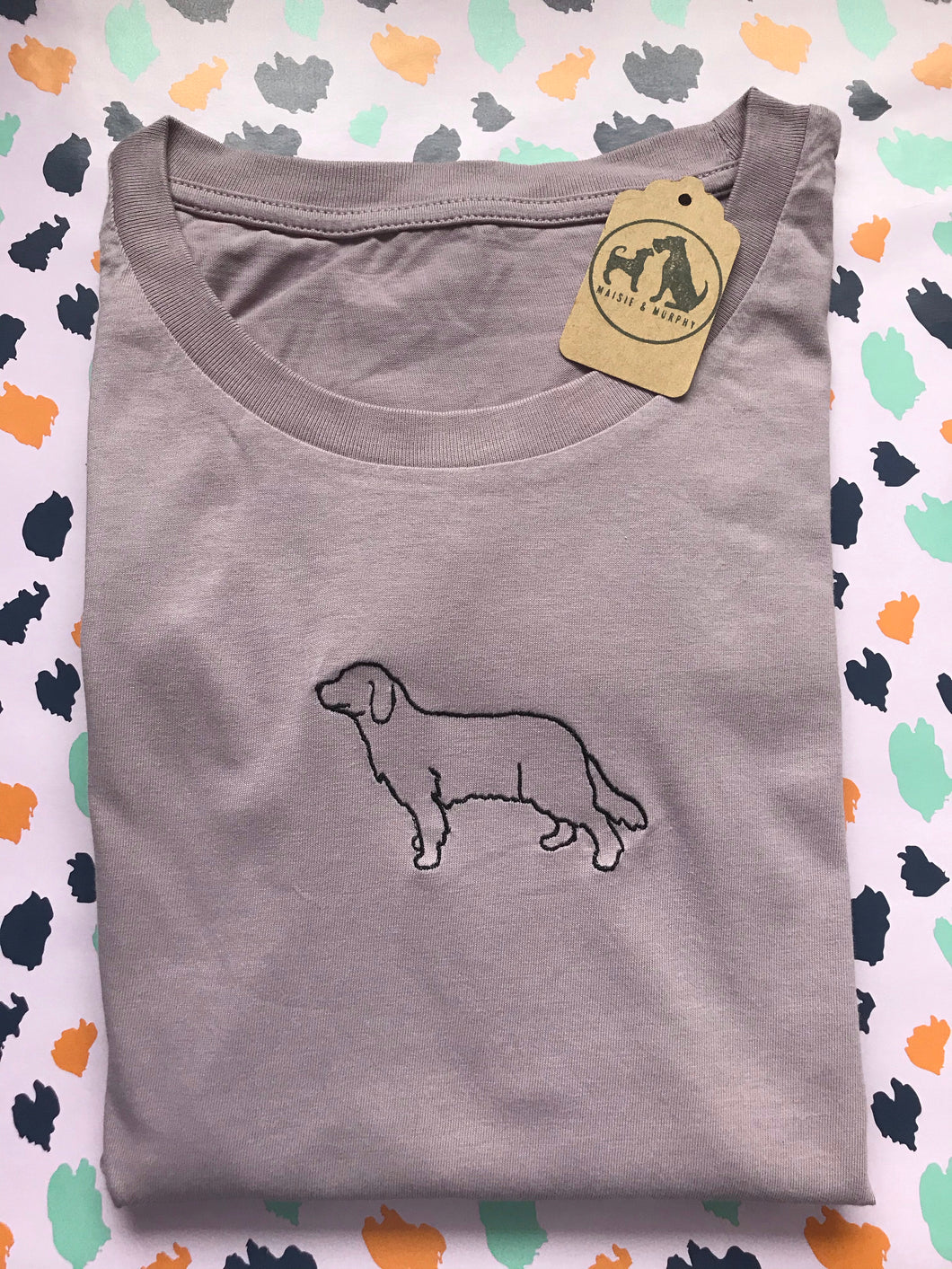Embroidered Golden Retriever T-shirt - Gifts for goldie lovers and owners