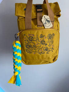 Intergalactic Dogs Backpack for Dog Lovers and Owners- colourful embroidered compact rucksack ack for your adventures