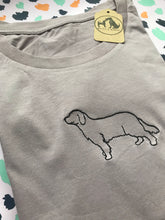 Load image into Gallery viewer, Embroidered Golden Retriever T-shirt - Gifts for goldie lovers and owners
