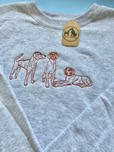 Load image into Gallery viewer, Embroidered Vizsla Sweatshirt - Gifts for Orange dog lovers
