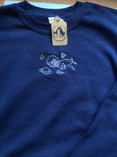 Load image into Gallery viewer, Intergalactic Dogs Sweatshirt - Jack Russell Space dog with planet
