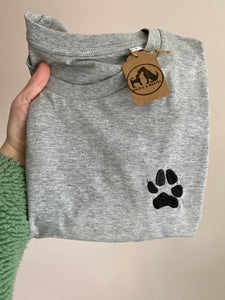 Custom Paw Print (Chest) Sweatshirt- personalised Gifts for Dog lovers and owners