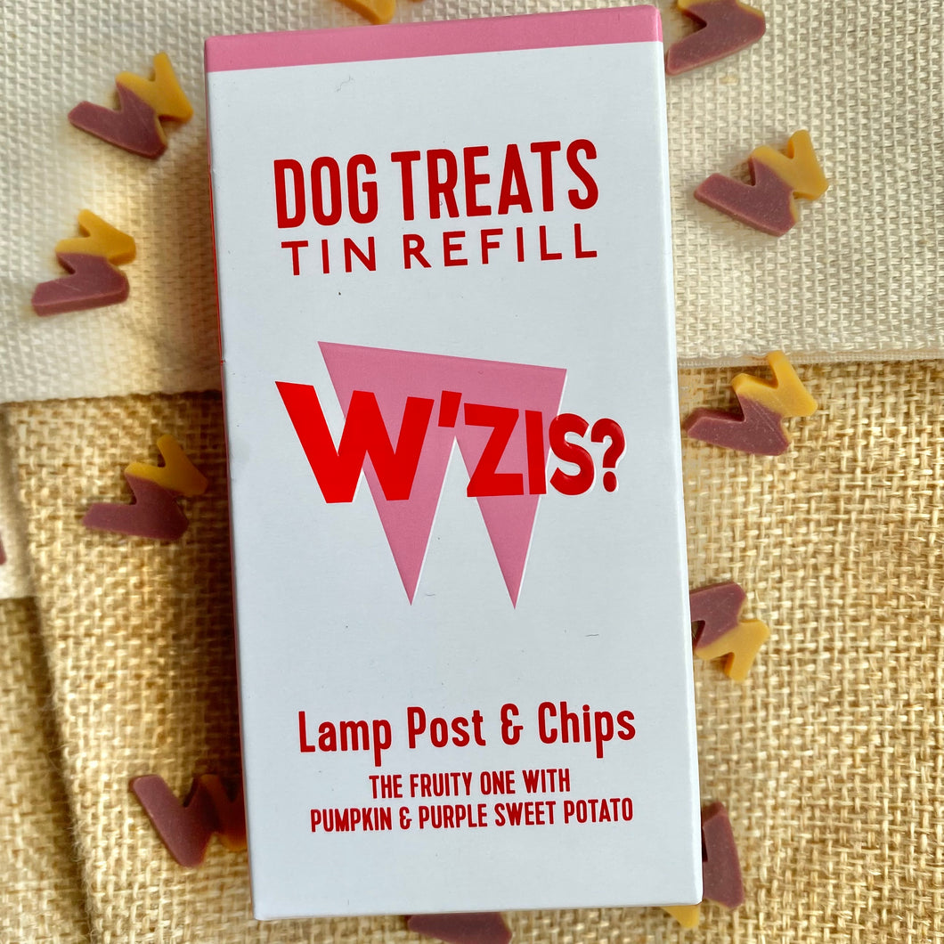 W’zis - REFILL PACK (no Tin)  - Lampost & Chips Dog Treats (Pink)