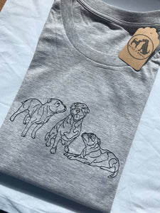 Embroidered Staffy T-shirt- Gifts for Staffordshire bull terrier owners