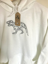 Load image into Gallery viewer, Embroidered T-Rex Hoodie for dinosaur lovers
