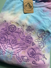 Load image into Gallery viewer, TIE DYE Intergalactic Dogs Organic T-shirt- Gifts for dog lovers and owners
