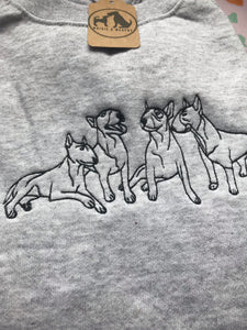 Embroidered Bull Terrier Sweatshirt - Gifts for English bully owners & lovers