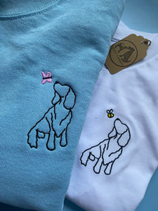 Spring Spaniel Outline Sweatshirt - Gifts for English cocker spaniel, springer spaniel, water spaniel, German spaniel owners and lovers.