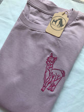 Load image into Gallery viewer, Colourful Alpaca T-shirt- Gifts for alpaca/ llama lovers

